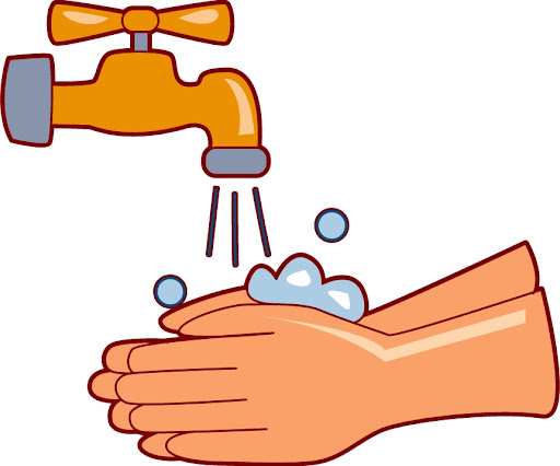 clipart of someone washing their hands