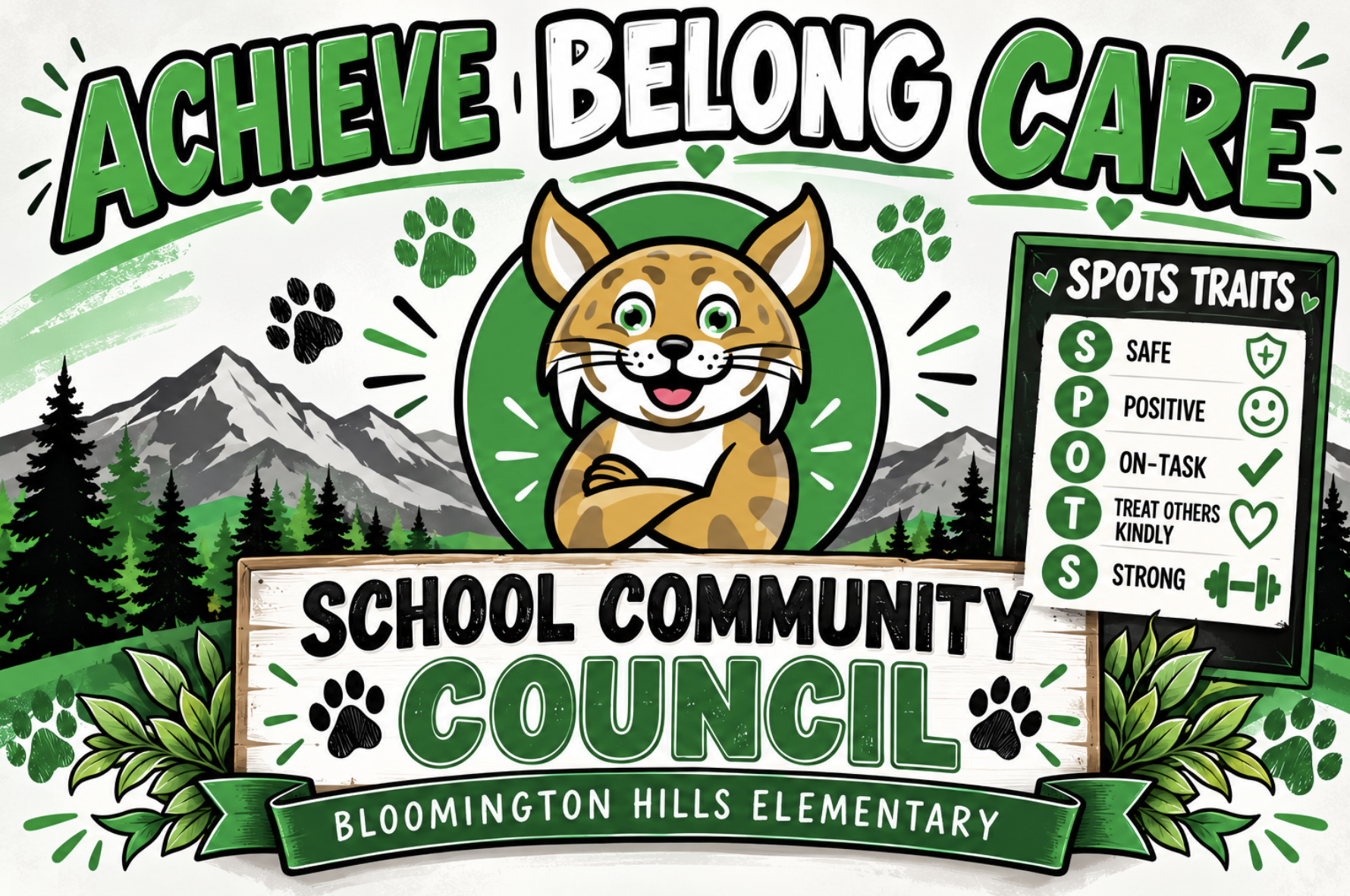 clipart of bobcat introducing the community council